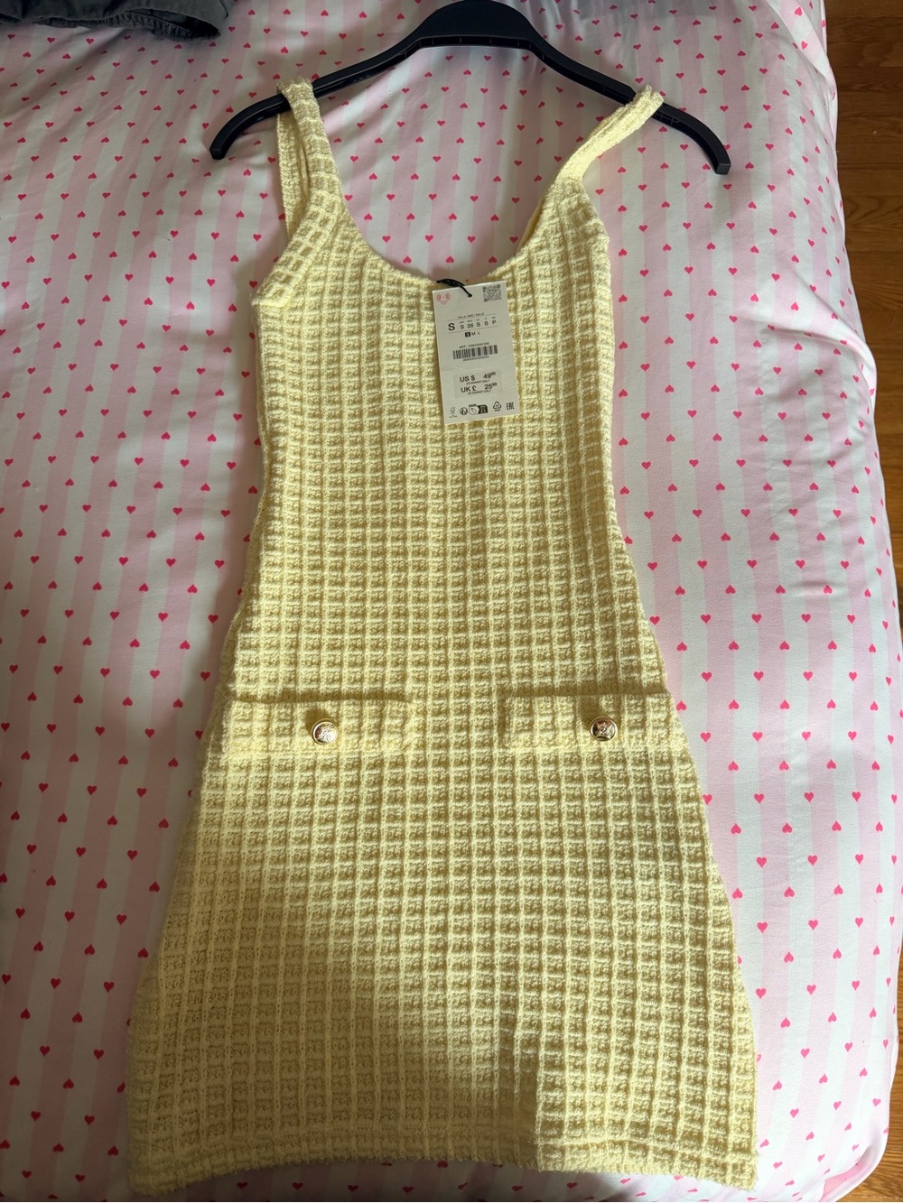 Zara Yellow Knit Mini Dress